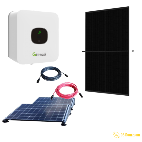 Zonnepanelen set - plat dak- 1 fase, string omvormer